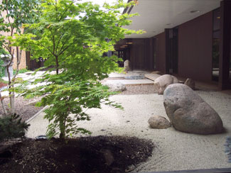 a beautiful Zen garden in