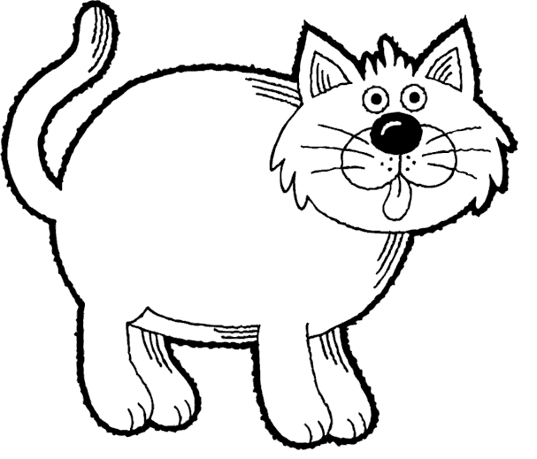 A Simple Free Printable Cat Coloring Sheet
