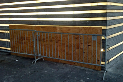 memorial damage irish plywood hunger famine slammed still into barricades committee repaired ny been