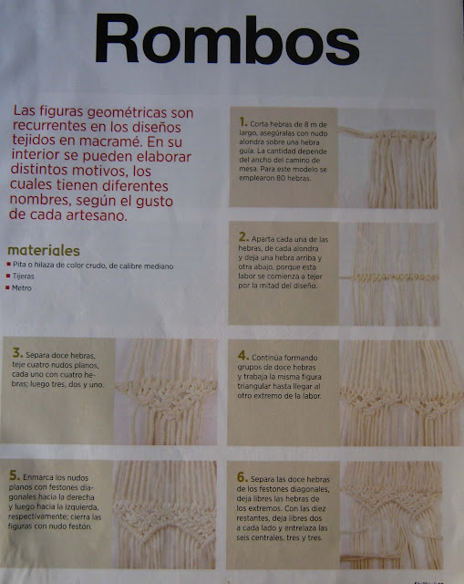 Macradabra: Tutorial Camino de mesa en macramé