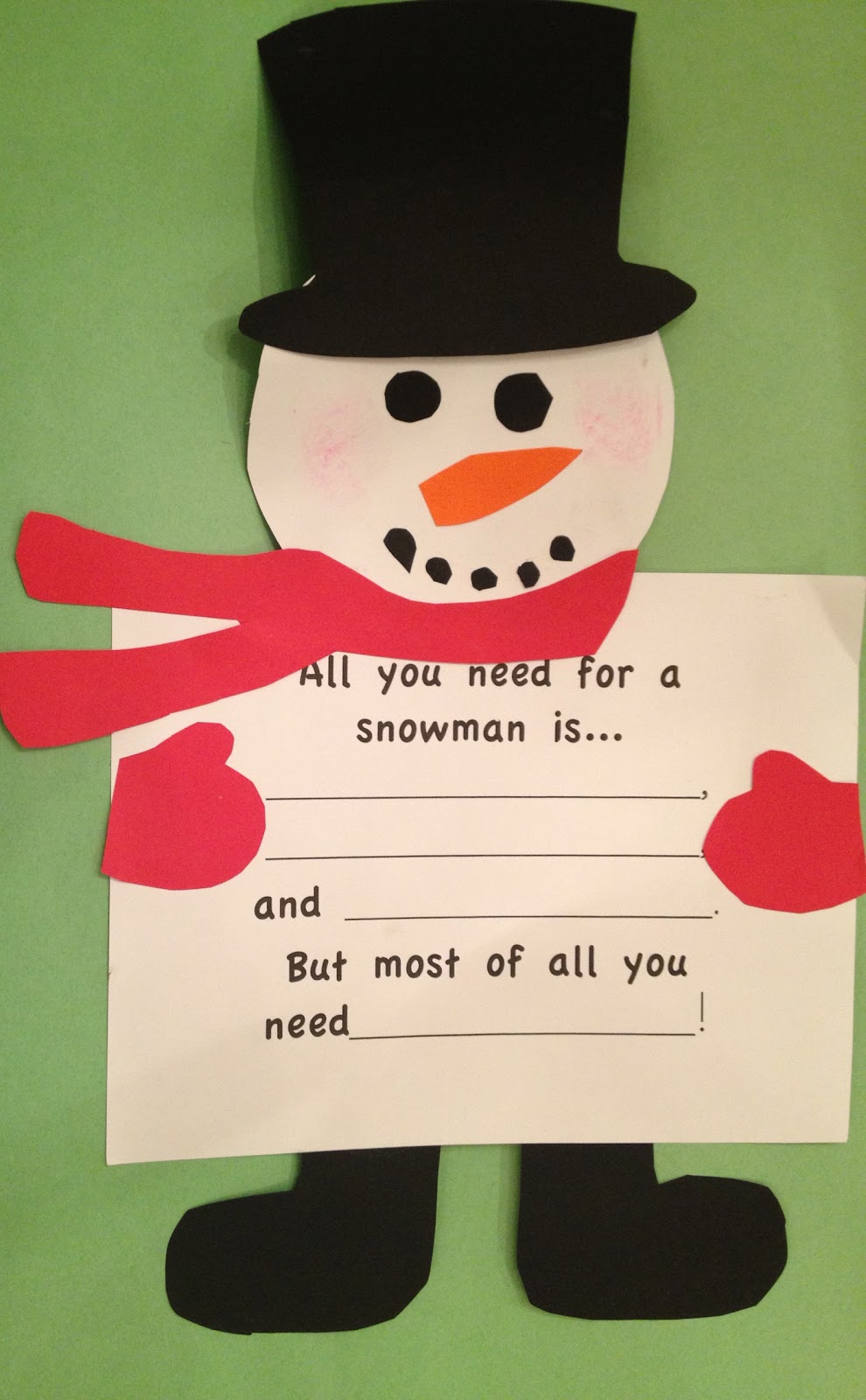 My First Grade Backpack: Winter Fun!