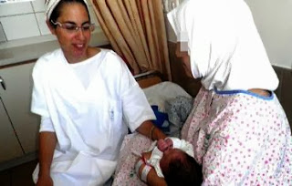First Syrian refugee baby born in Israeli hospital.Credit: Hannah Bickel First Syrian refugee baby born in Israel