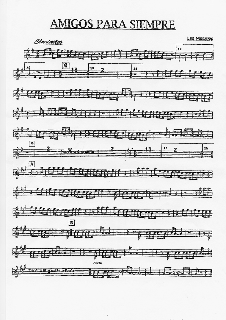 CHARANGAS POR EL MUNDO La partitura amigos para siempre