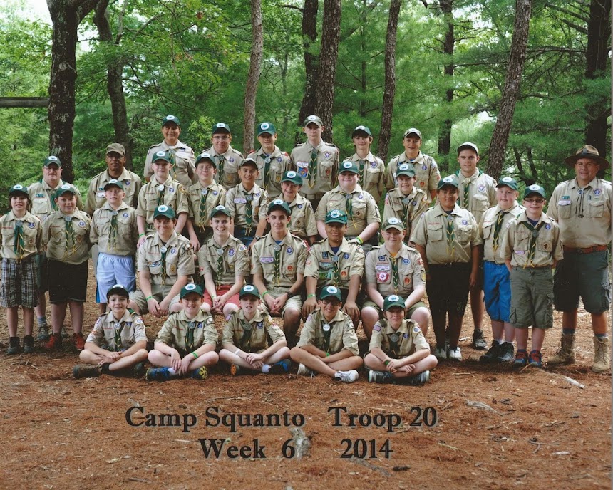 BSA Troop 20 Middleborough Summer Camp Packing List