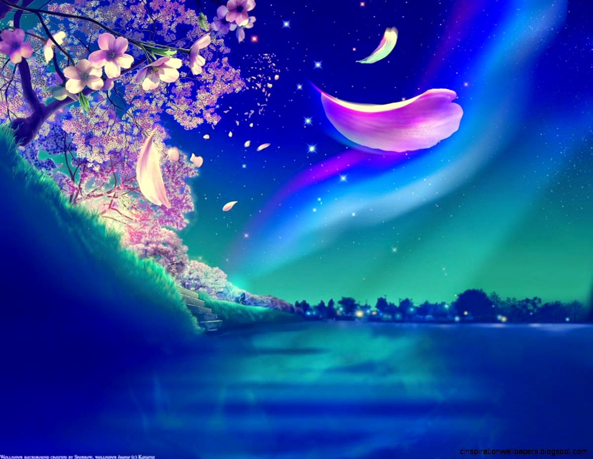 night sky in spring bloom blue dark fantasy flowers night sky Hd night sky in spring bloom blue dark fantasy flowers night sky Hd