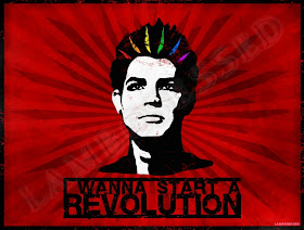 Adam Lambert Rainbow Revolution Pride Flag T-shirt design