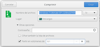 Comprimir en varias partes desde Fedora