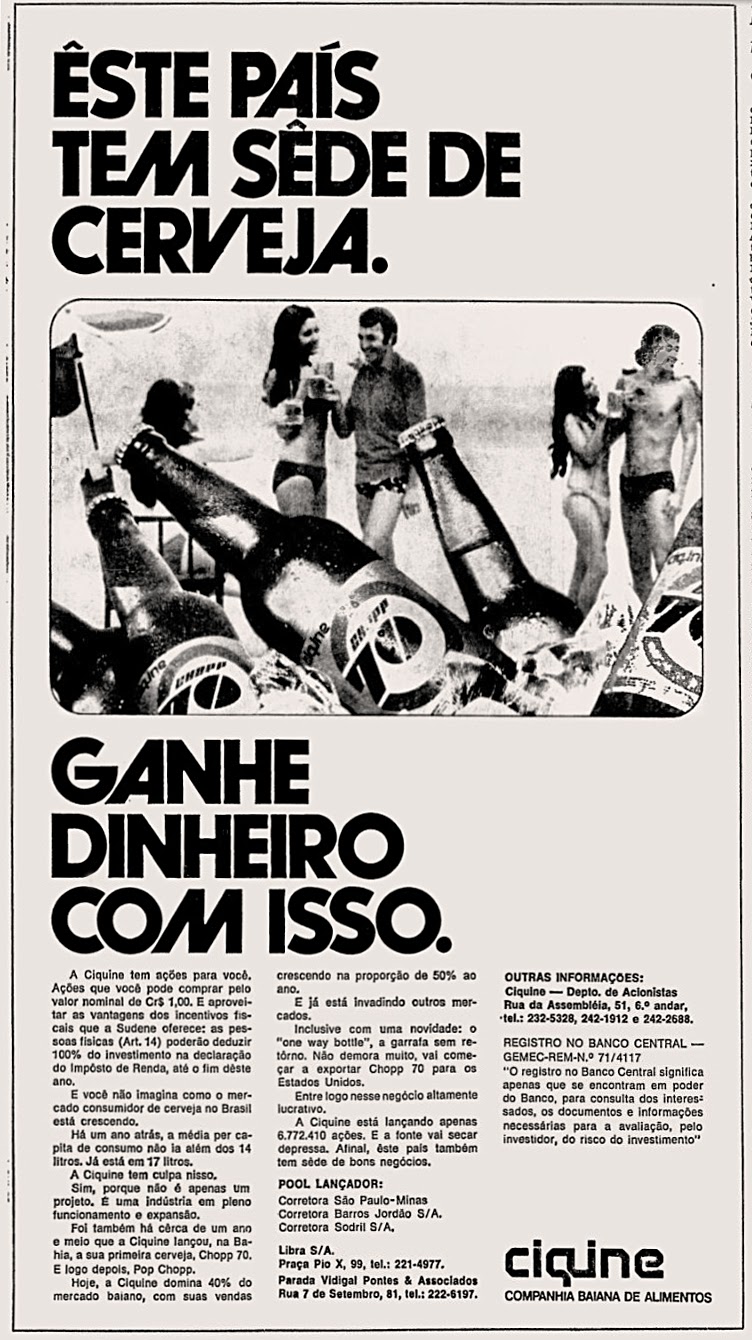1971; os anos 70; propaganda na década de 70; Brazil in the 70s, história anos 70; Oswaldo Hernandez;