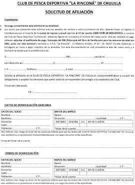 SOLICITUD DE AFILIACIÓN