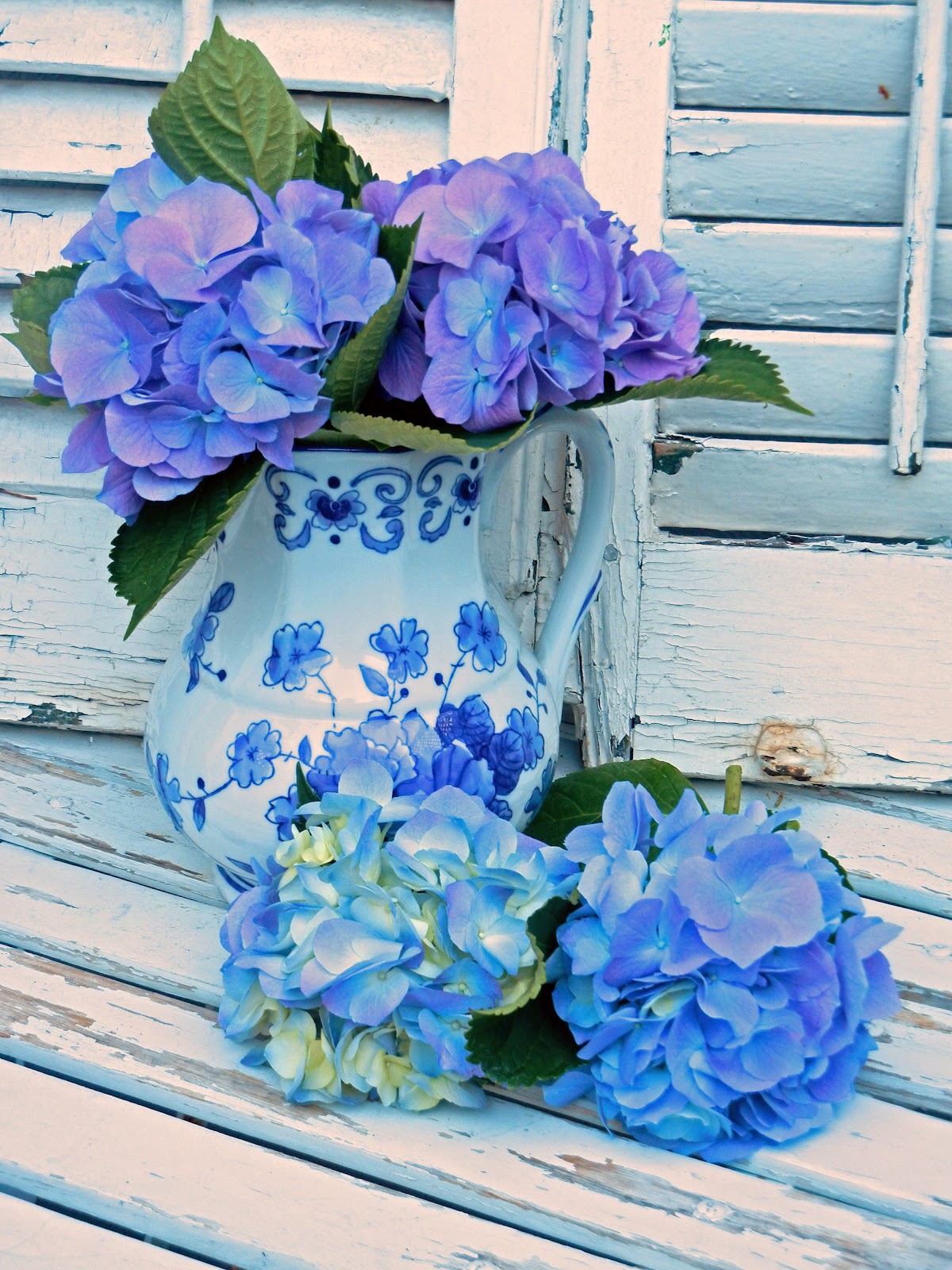 My Painted Garden Painting Blue Hydrangeas