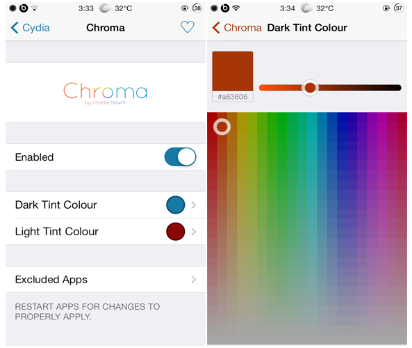 Chroma Allows You To Customize System-Wide Tint  In iOS