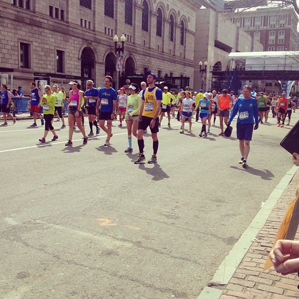 Boston Marathon 2013 April before Bombing at Finish Line