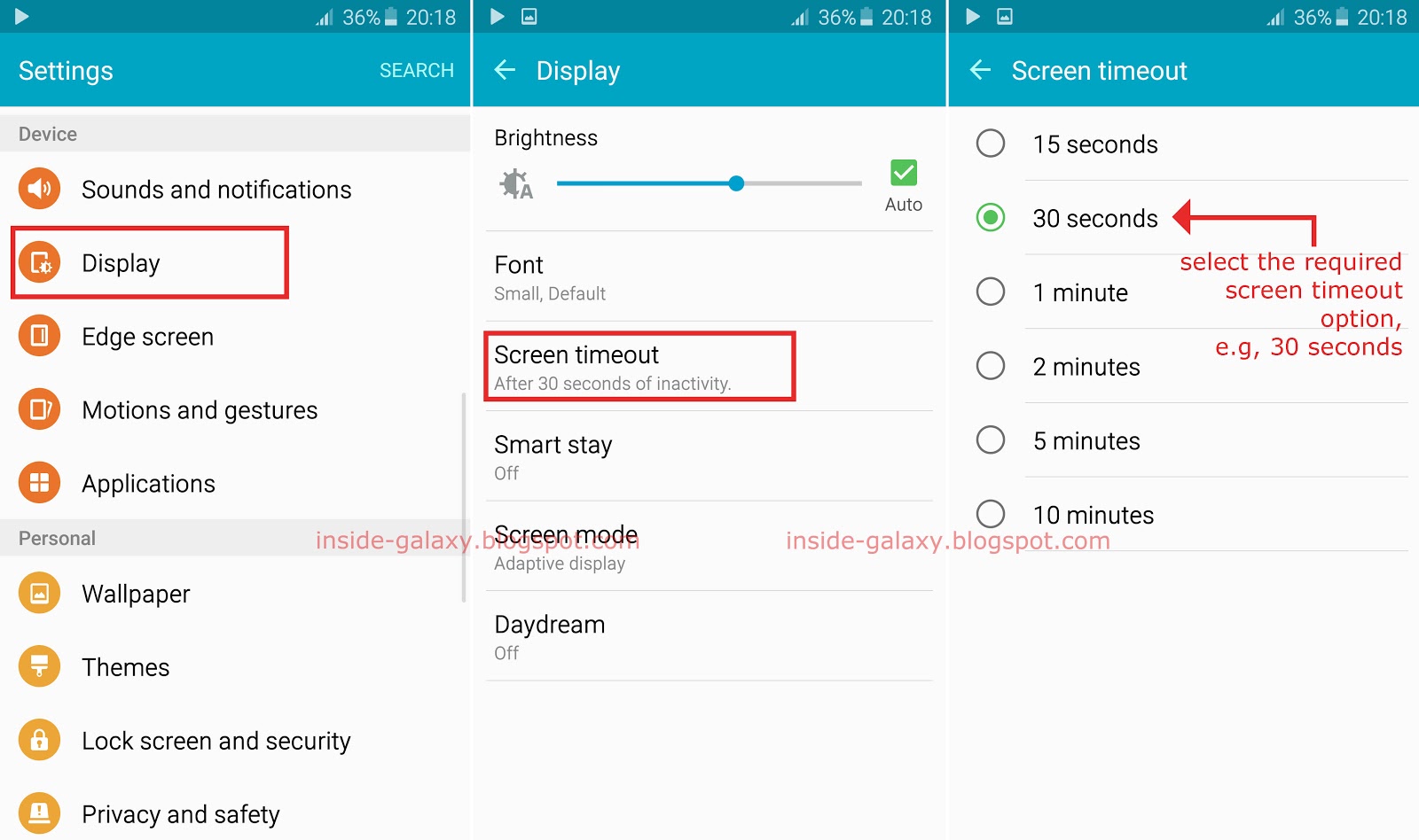 Samsung Galaxy S6 Edge How to Adjust the Screen Time Out in Android 5.
