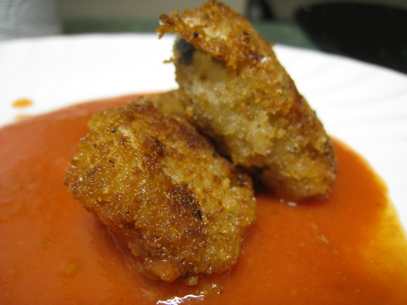 Finding Delicious Crispy Risotto Bites with Spicy Marinara