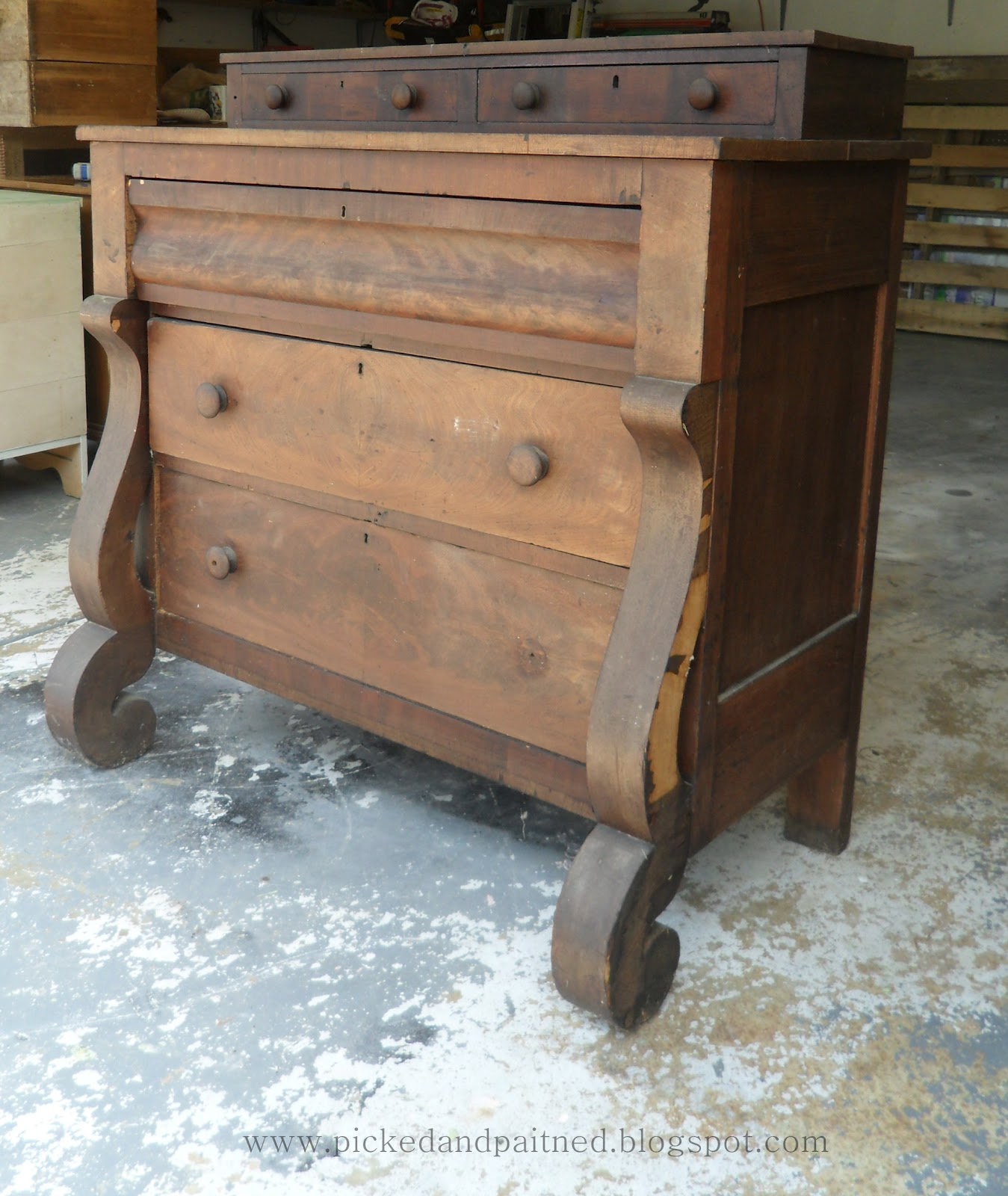 Helen Nichole Designs Empire Dresser Before and After