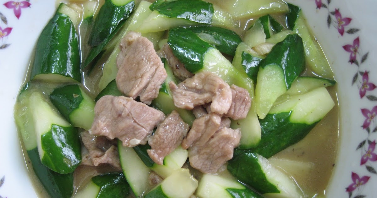 Sumptuous Flavours Zucchini Fried With Pork Slices