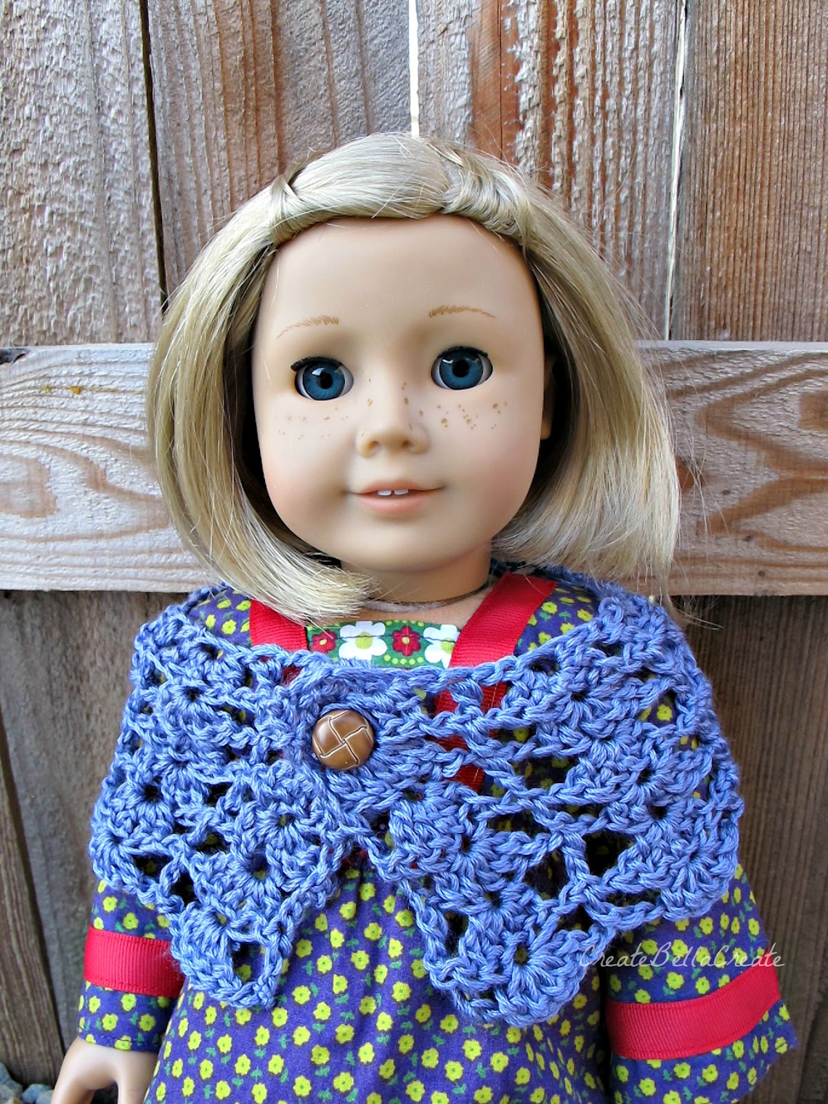 createbellacreate Crochet Pattern American Girl Shawl/Wrap