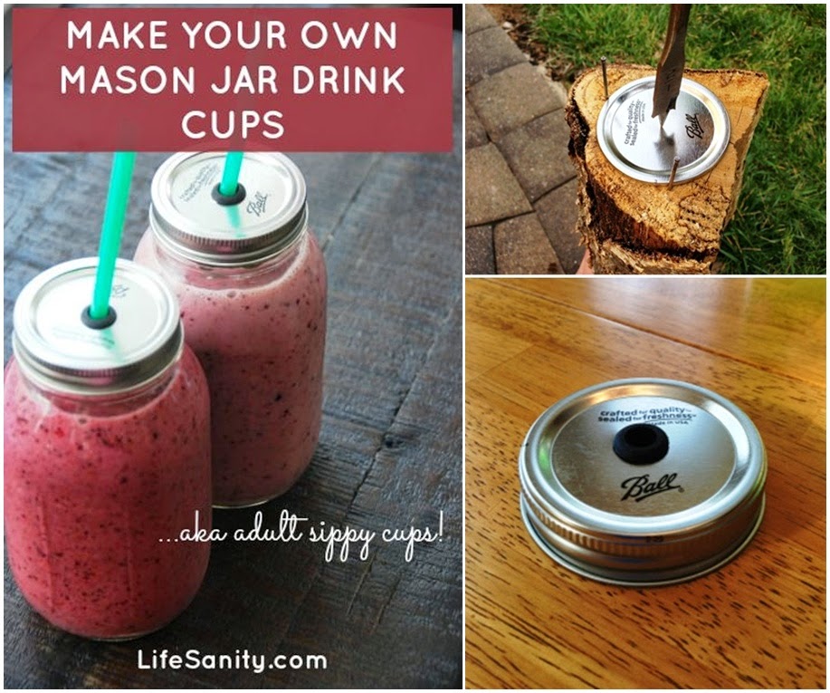 Make Your Own Mason Jar Drink Cups DIY Craft Projects