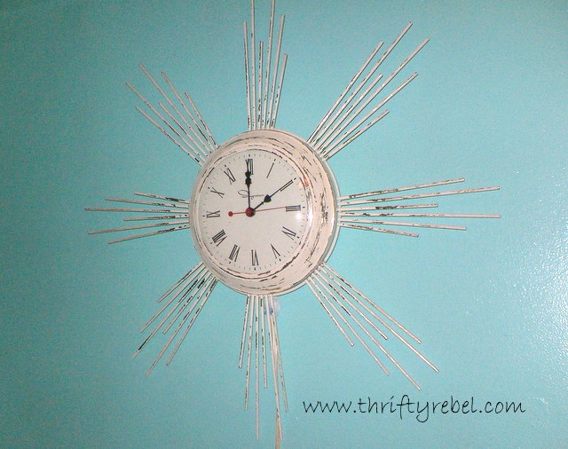 Shabby Chic Vintage Clock Makeover Thrifty Rebel Vintage