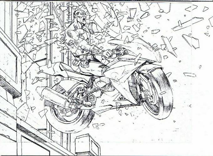 Captain America on a motorcycle to color | COLOR AREA