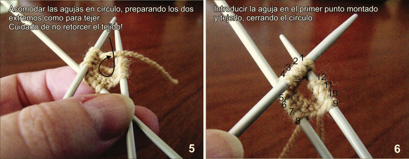 Irka!: Foto-tutorial: cómo tejer con Agujas Doble Punta