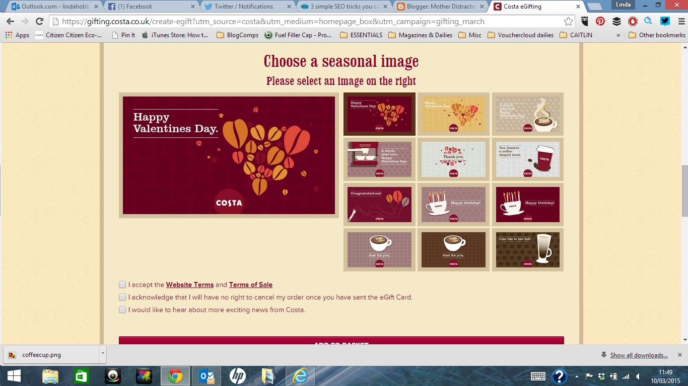 Costa Coffee Gift Cards A Mother’s Day Gift To Perk Her Up