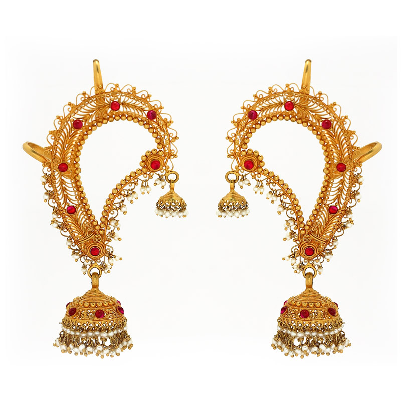 jhumka designs in gold Bridal Jewellery