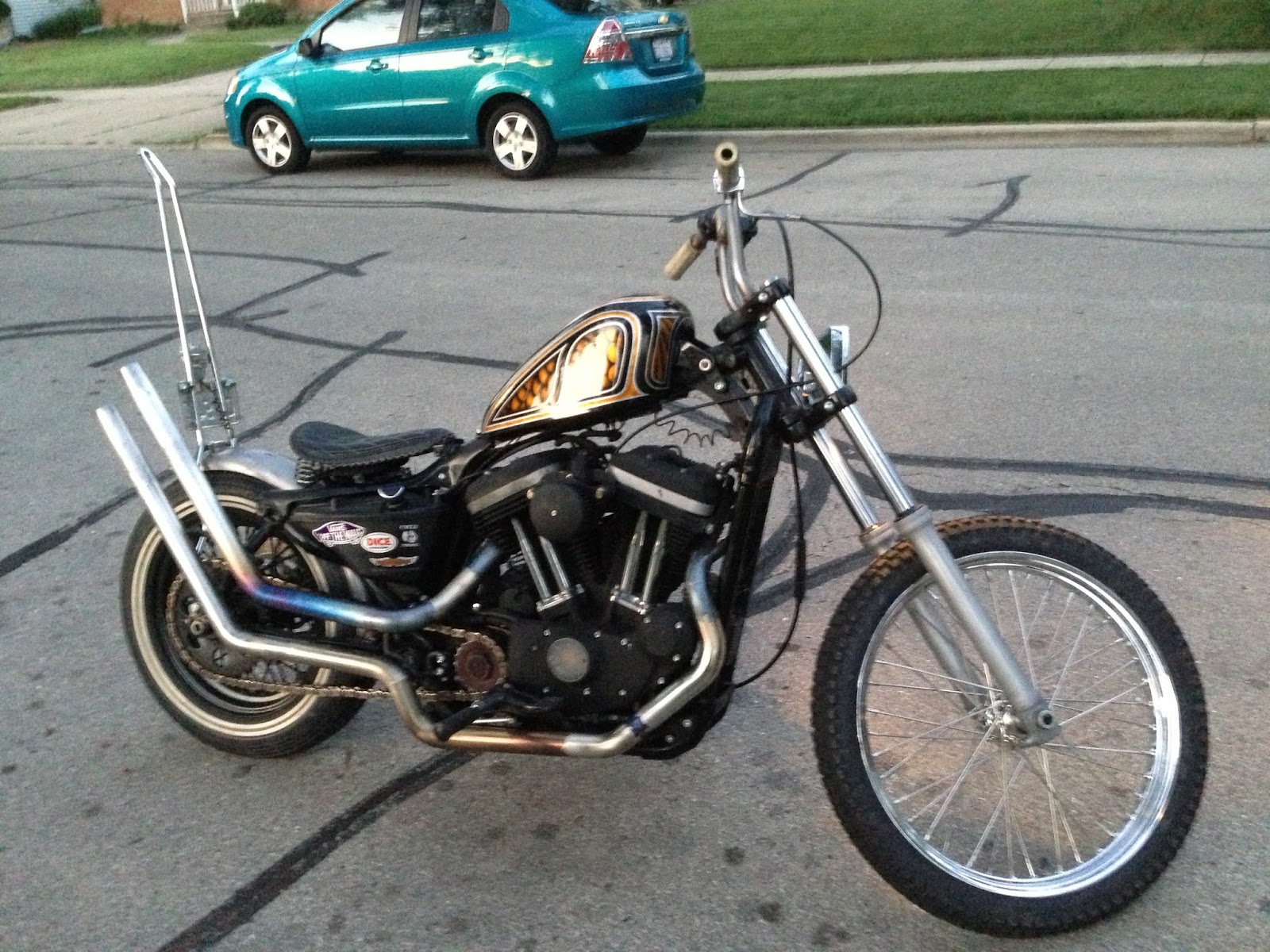 Custom Exhaust and Sissy Bar