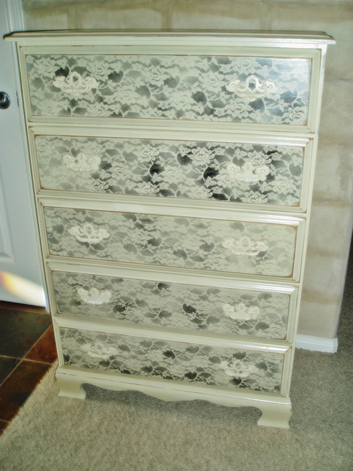 Faux Painting + Furniture: Rosey-Chic 5-Drawer Dresser