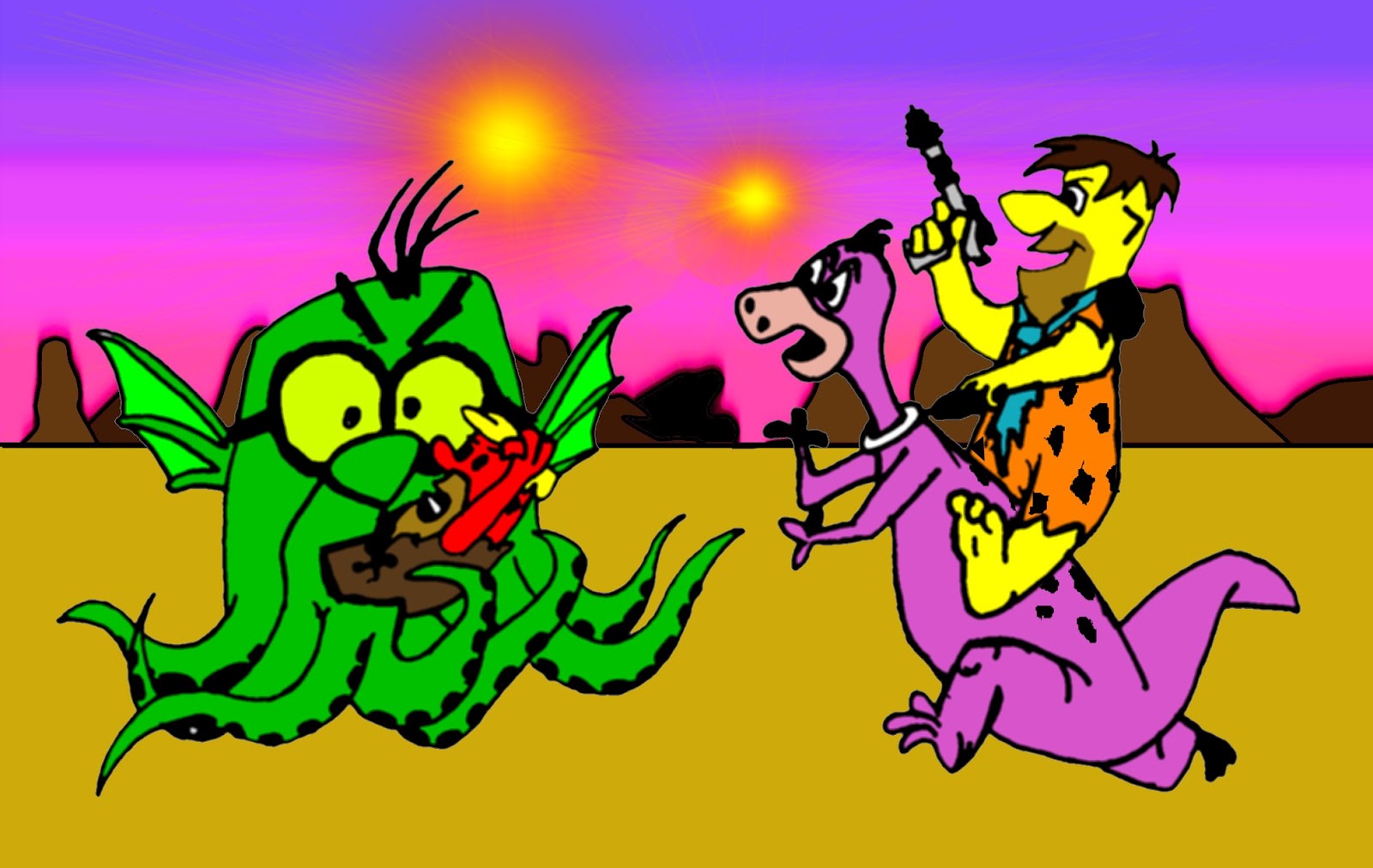 Alien In Flintstones