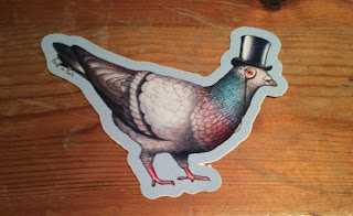 Pigeon Bird Sticker by Birds in Hats