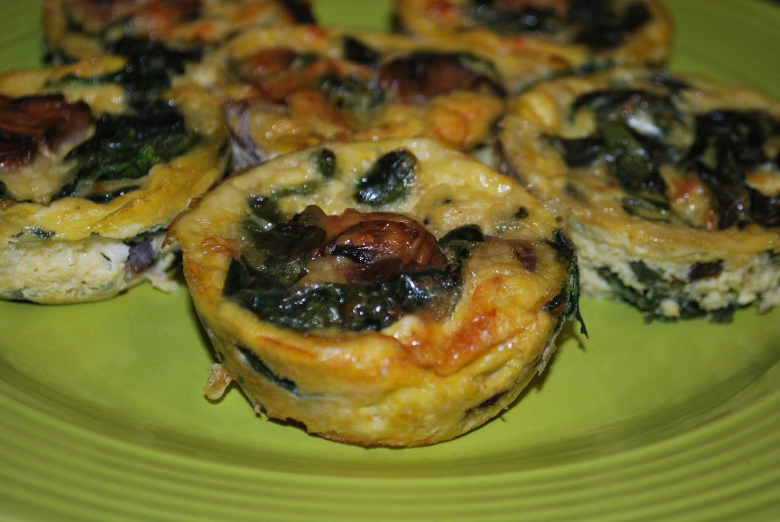 Spinach Mushroom Quiche Cups