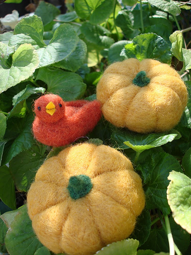 Red Bird w/ Pumpkins