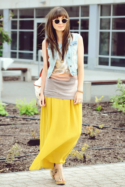 юбка в пол с чем носить фото, уличный стиль 2012, блоги уличная мода