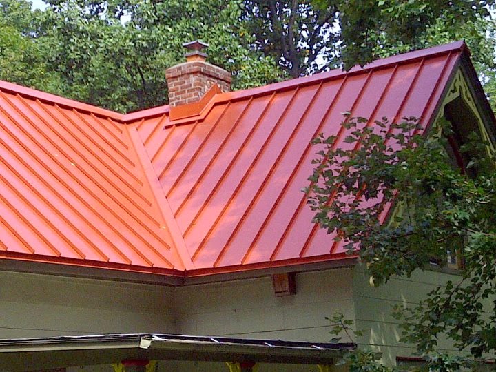 red metal roof by roberts