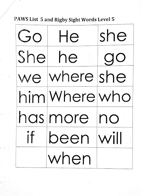 sight words sight words