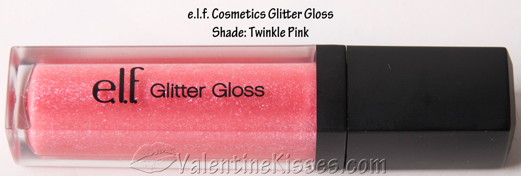 Valentine Kisses: e.l.f. Glitter Gloss - swatches & review of shades  Crystal Cranberry, Twinkle Pink, Glam Guava
