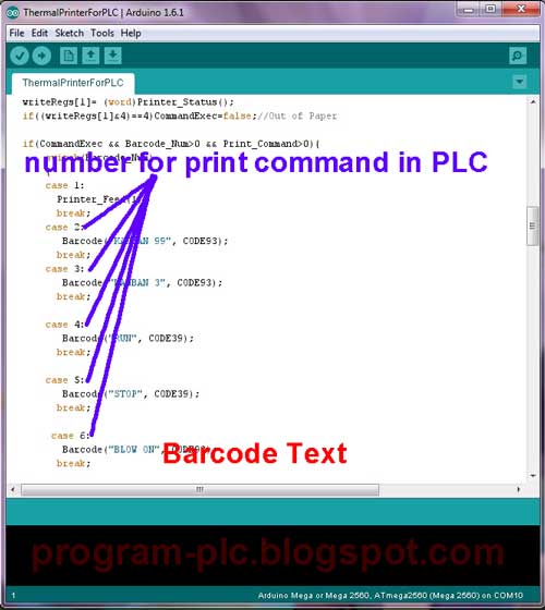 Embedded Thermal Printer on PLC (Programmable Logic Controller)