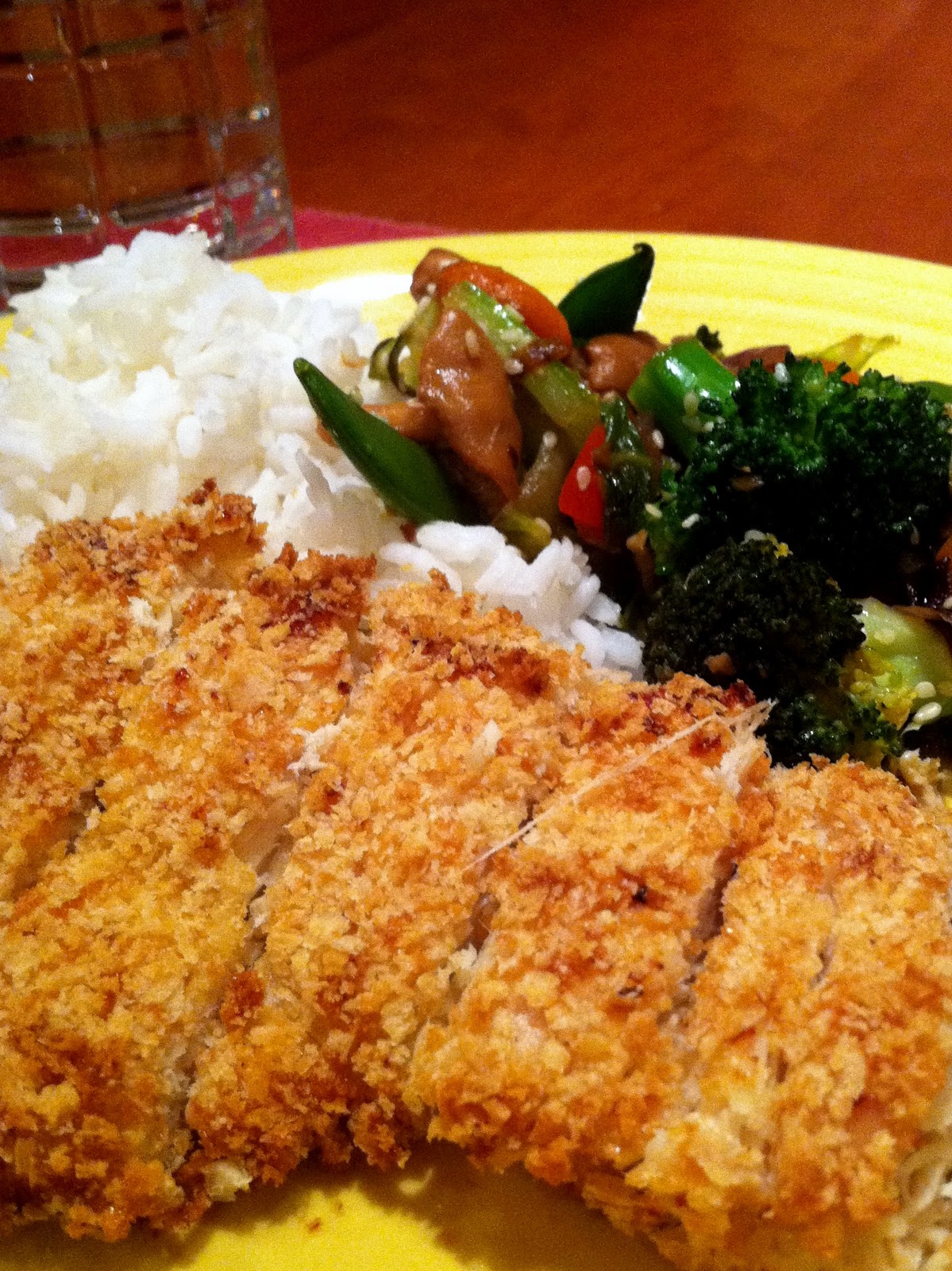 Panko Breaded Chicken with Teriyaki Sauce