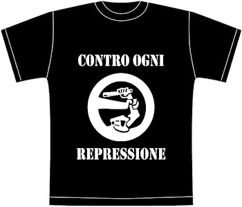 t-shirt contro la repressione