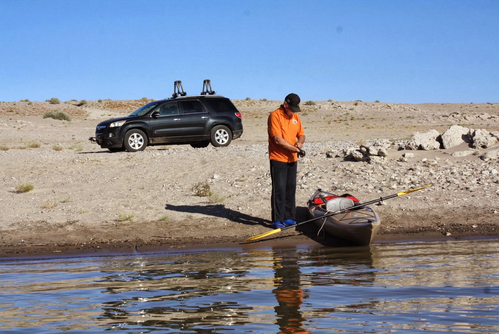Mitchells on the trail kayaking Elephant Butte Lake
