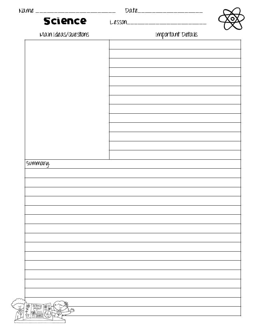 Microsoft Office Word Cornell Notes Template