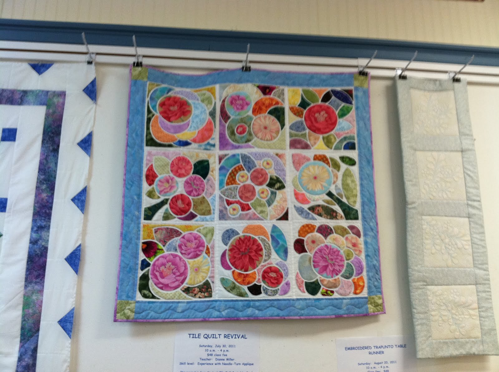 A Quilting Jewel Tile Quilt Class To Make A Tile Quilt Using Needle Turn Applique I Ve Been Learning More This Year And Thought Would Be Fun Class Take