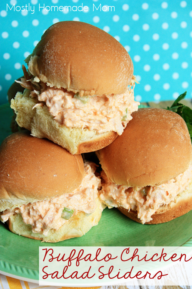 Buffalo Chicken Salad Sliders Mostly Homemade Mom