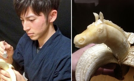 food art; banana carving