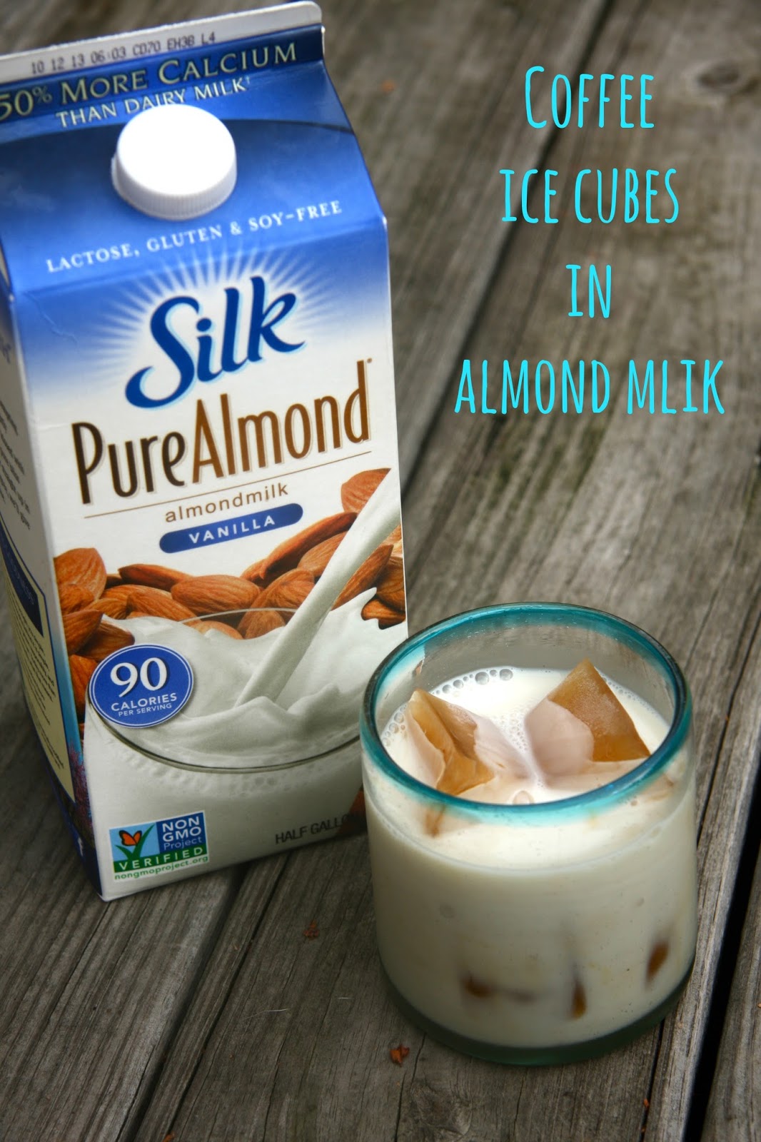 Teach Me How To Cookie Coffee Ice Cubes in Almond Milk