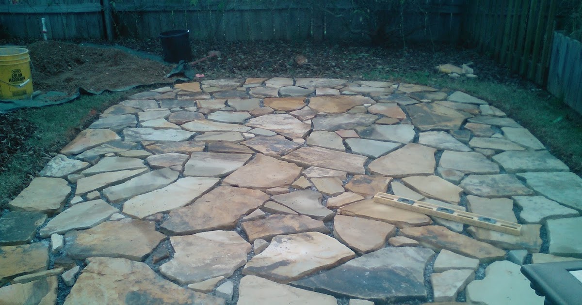 Greetings from Earth Flagstone Patio Install Using Polymer Sand