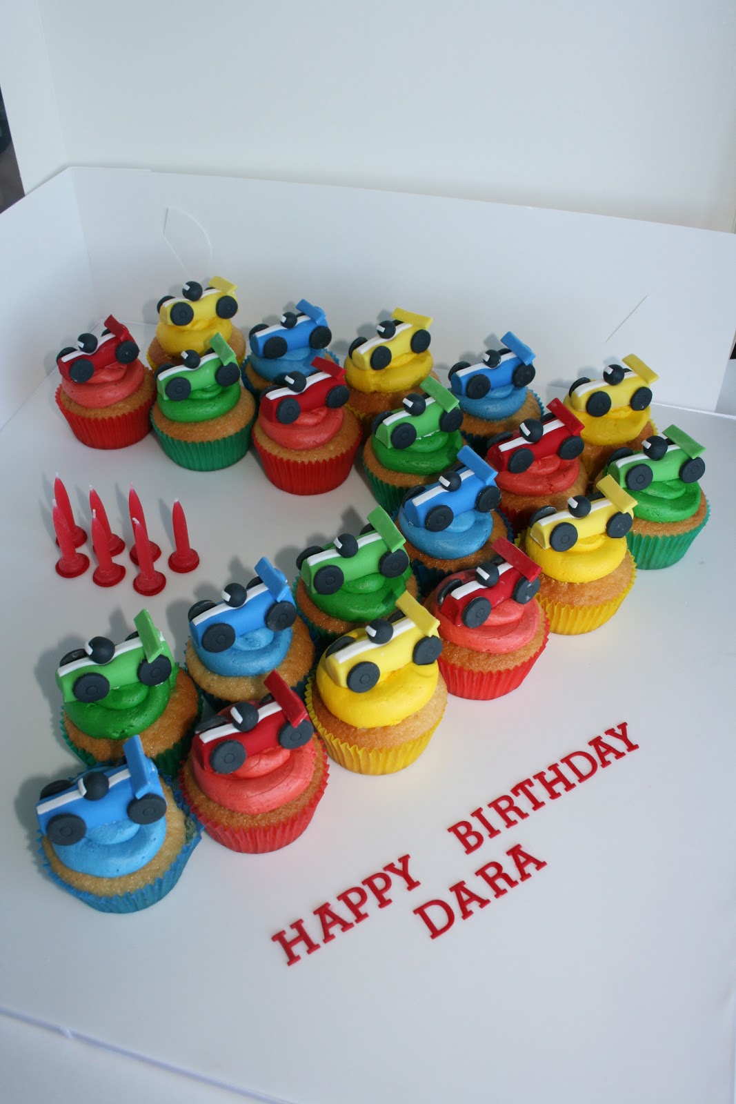 Baked By Design Racing Car Cupcakes