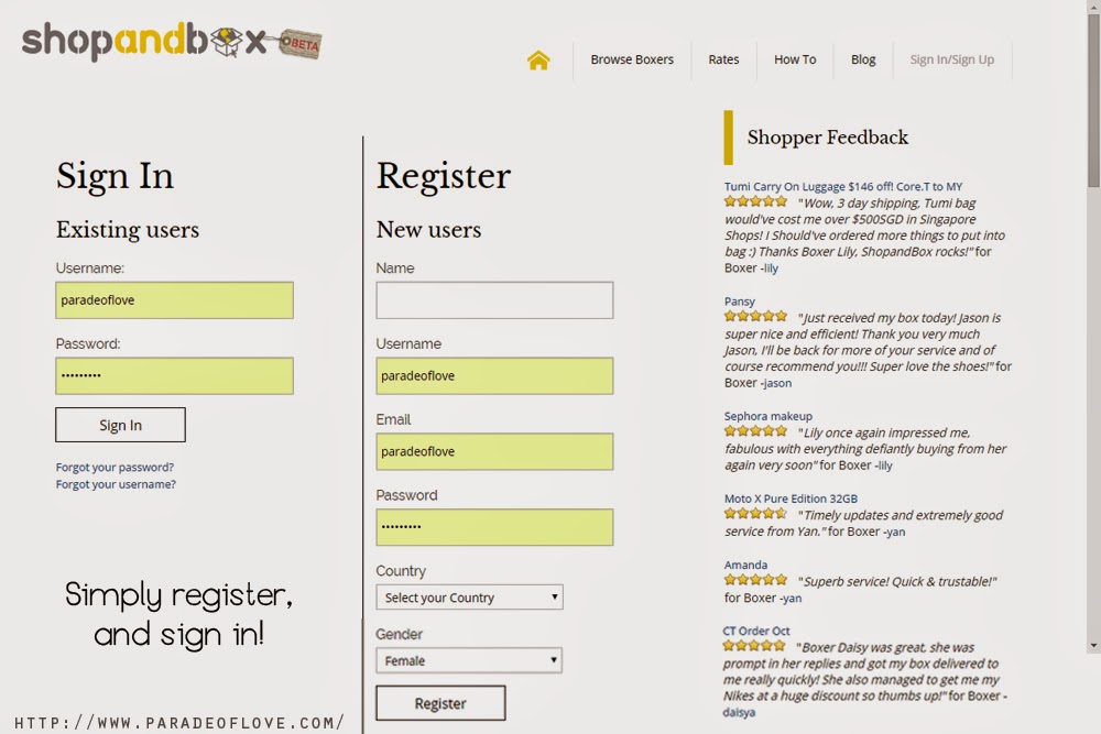 Haul made easy with ShopandBox Roanna Tan Paradeoflove