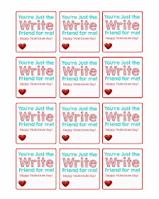 Free Printable Pencil Topper Valentines - You're The Write Friend For Me